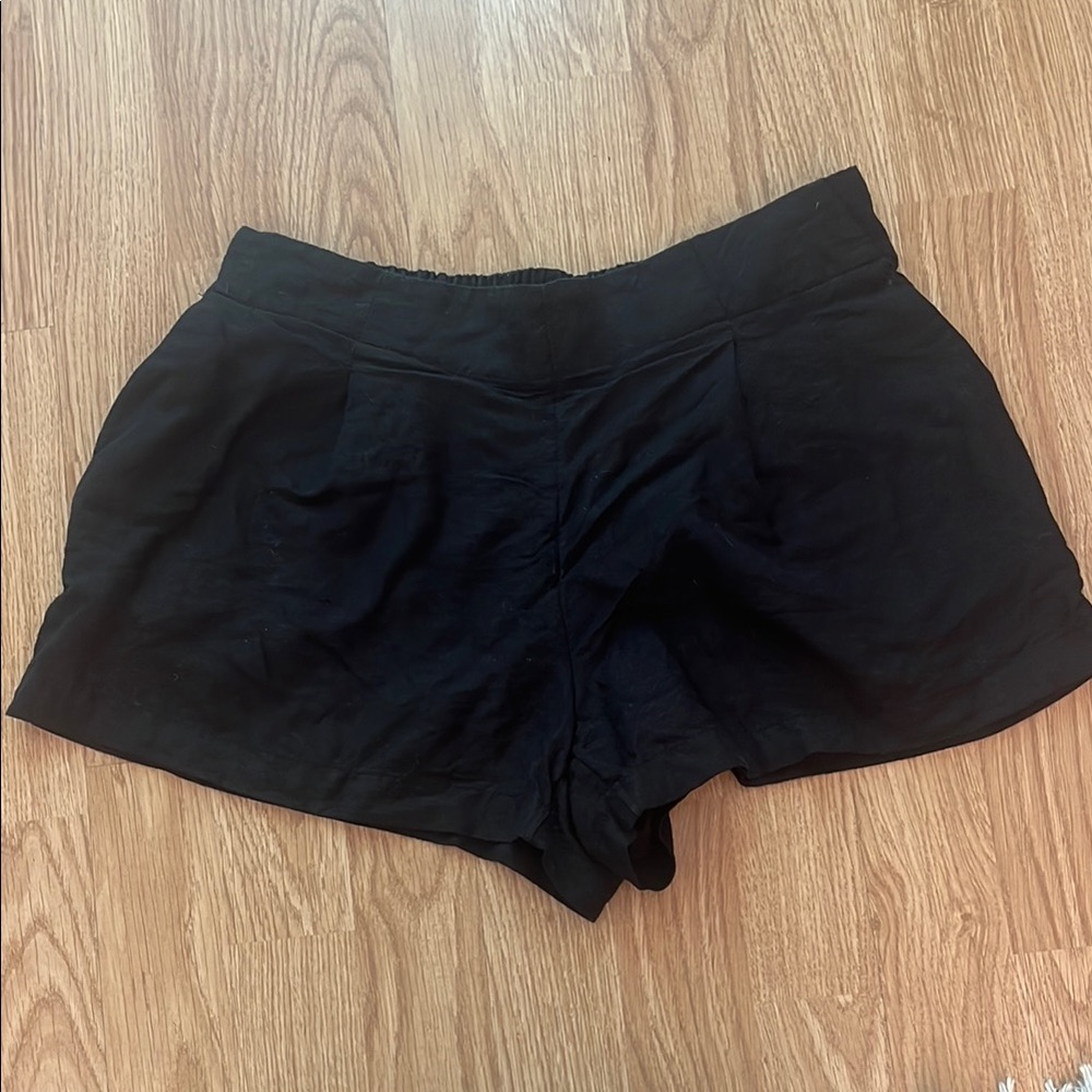 LOFT Black High Waist Shorts Relaxed Fit